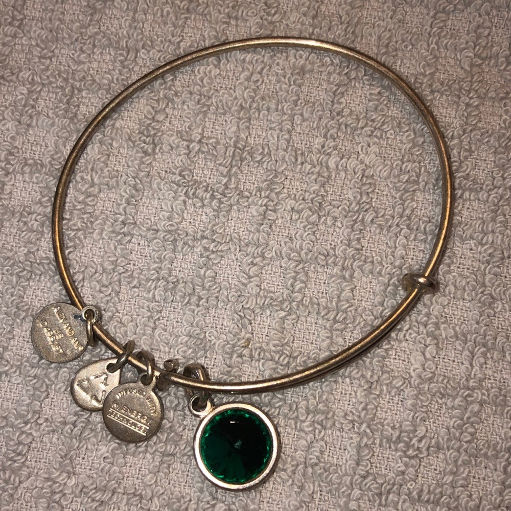 Alex and ani birthstone/emerald stone bracelet